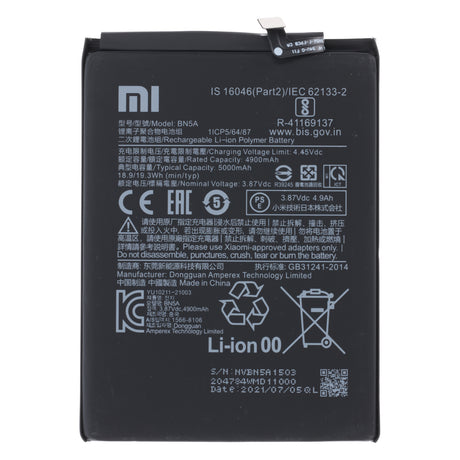 AccuCell Original Xiaomi Redmi Note 10 5G/Note 10T/Poco M3 Pro/Redmi 10/ Akku BN5A