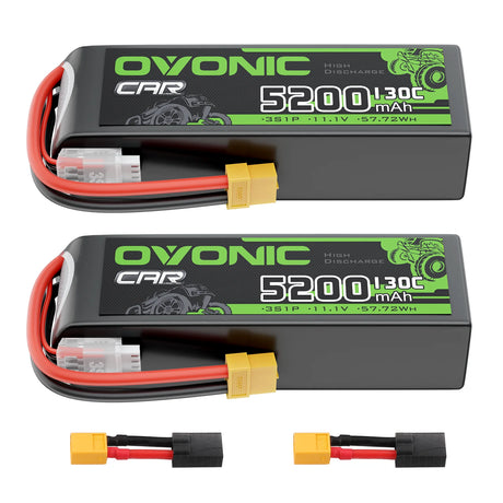 Ovonic Car LiPo Akku 3S 5200mAh 130C LiPo-Akku mit XT60-zu-TRA-Stecker