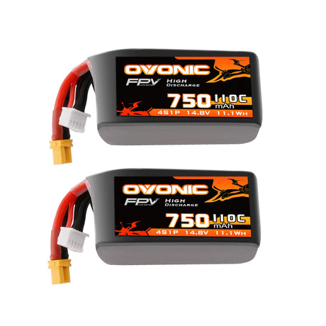 Ovonic 4S 750mAh 110C LiPo-Akkupack mit XT30-Stecker