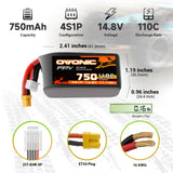 750mAh / 4S / XT30