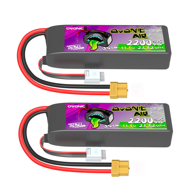 Ovonic Rebel 2.0 3S 11,1V 2200mAh 50C LiPo mit XT60-Stecker (2 St)