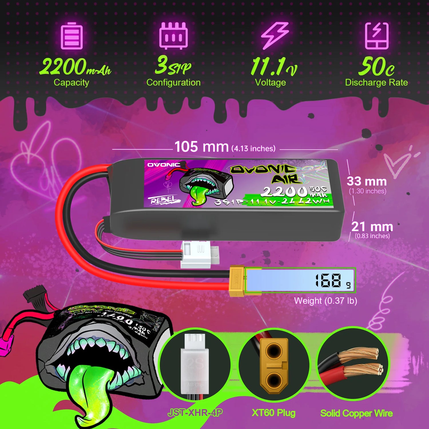 2200mAh / 3S / XT60