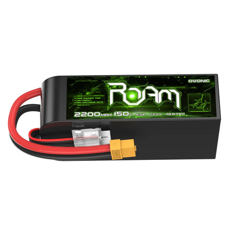 Ovonic Roam Series 6S 2200 mAh 150 C 22,2 V Langstrecken-Lipo-Akku mit XT60-Stecker ( 2 St. )