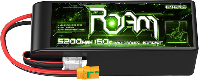 Ovonic Roam Series 8S LiPo Akku 5200mAh 8S1P 150C 29,6V XT90-S Anti Blitz Stecker