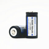 Keeppower 16340 - 700mAh, 3,7V Li-Ionen-Akku (BMS/PCB geschützt)