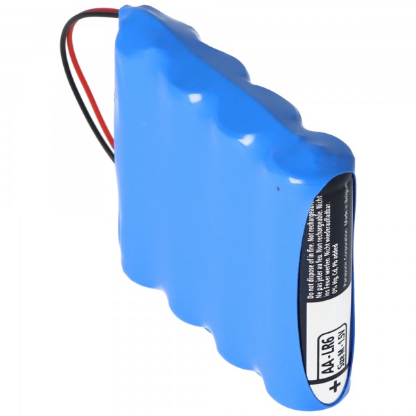 AccuCell Batteriepack für Messerschmitt 6VQ-02, 09.30 6 Volt Batteriepack, bestehend aus 4x AA Panasonic Batterien, 10cm Kabel inkl. PHR 2 Stecker