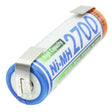 Panasonic Mignon AA NiMH Akku HR-3U 2700mAh Lötfahne U-Form