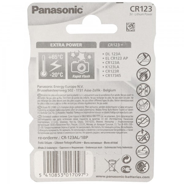 Panasonic R123A Panasonic Batterie Photo Lithium CR123
