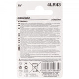 Camelion PX27 Alkaline Photo Batterie, 4AG12, 4LR43, 4NR43, EPX27 6Volt 12,7 x 20,5mm