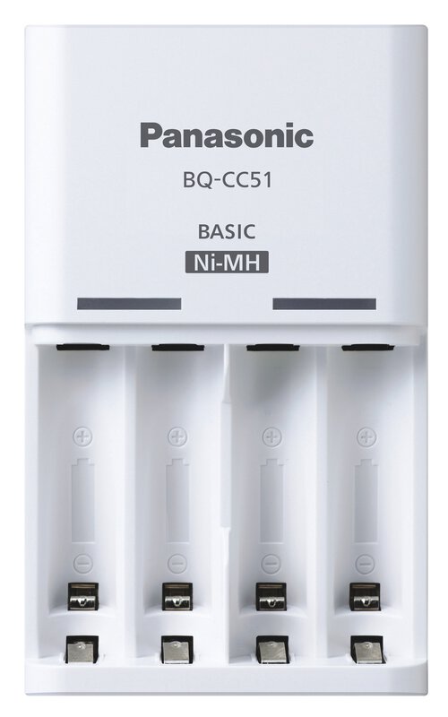 Panasonic Ladegerät Basic Charger BQ-CC51 inkl. 4 Eneloop AA