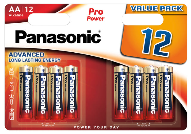 Panasonic Pro Power AA Mignon Batterien, ideal für Geräte mit mittlerem und hohem Energiebedarf