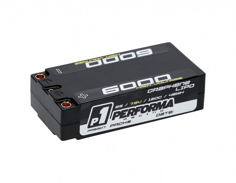 Absima Performa Racing P1 2S 6000mAh Graphene HV Lipo Shorty 7.6V 120C