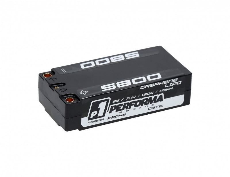 Absima Performa Racing P1 2S 5800mAh Graphene Lipo Shorty 7.4V 120C