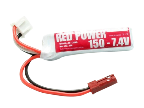 Pichler RED POWER XT LiPo Akku 150mAh – 7,4V 2S1P mit JST Stecker