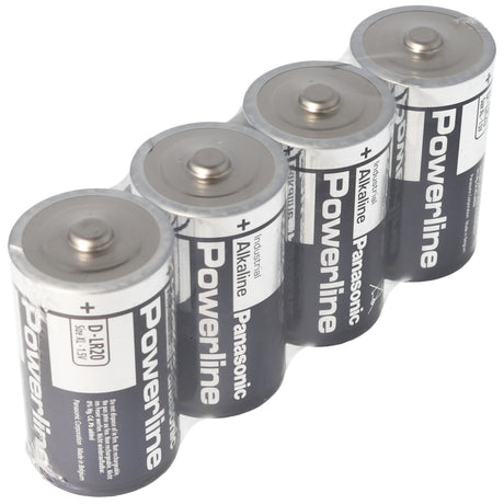 Panasonic Powerline LR20 Mono Alkaline Batterien in 4er Folie, 1,5 Volt, Kapazität 19760mAh