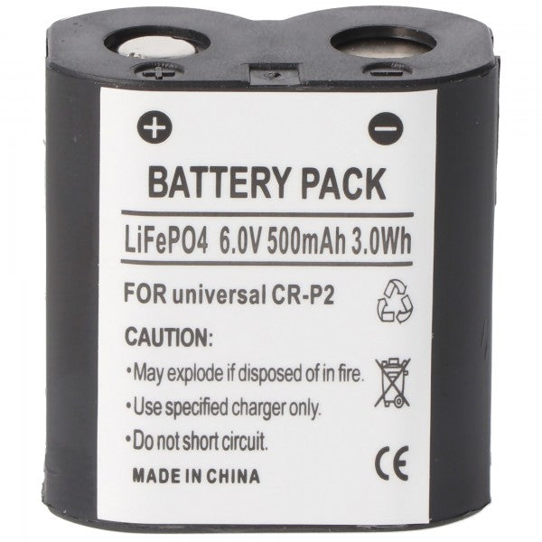 AccuCell Akku CR-P2 der aufladbare LiFePo4 Akku CRP2 CR-P2 Batterie wiederaufladbar 6 Volt