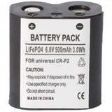 AccuCell Akku CR-P2 der aufladbare LiFePo4 Akku CRP2 CR-P2 Batterie wiederaufladbar 6 Volt