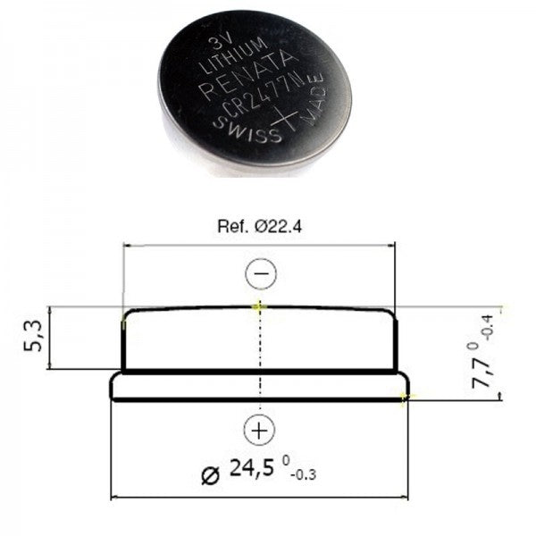 Renata CR2477N Lithium Batterie mit 950mAh