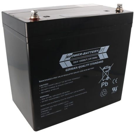 RPower OGiV 12550LP 12V 55Ah Long Life Bleiakku AGM Blei Gel Akku