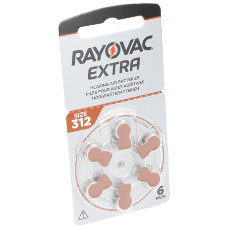 Rayovac Hörgerätebatterie H312MF Nr. 312 PR41 Extra Advanced, 180mAh 6 Stück im Blister