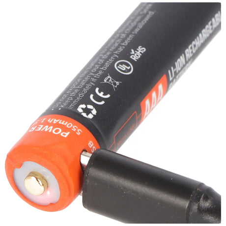 AccuCell Rundzelle AAA, Li-ion, 1,5V, 550mAh, 0,8Wh, mit USB-Ladeanschluss