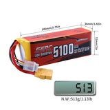 Sunpadow 4S Lipo-Akku 14,8 V 5100 mAh 70C mit XT90-Anschluss
