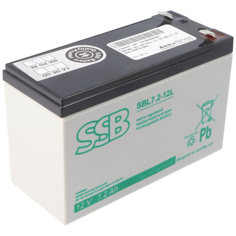 SSB SBL 12V 7,2Ah Akku, 7.2-12L, SBL7.2-12L Akku, AGM Bleiakku
