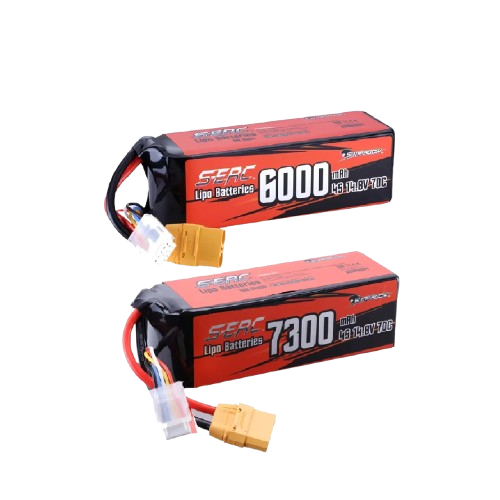 Sunpadow 4S Lipo-Akku 14,8V 6000mAh 70C Softpack mit XT90-Anschluss (2 Stück)