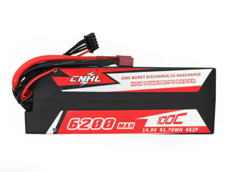 CNHL Racing Series 4S 6200mAh 14,8V 100C Hardcase Lipo Akku T/Dean