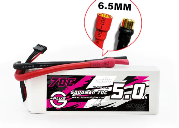 5000mAh / 4S / 6.5 mm Rundstecker