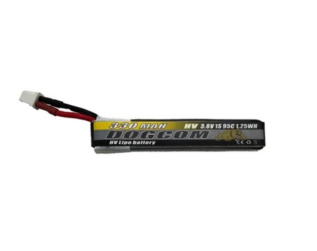DOGCOM 330mAh 3,8V 95C 1S1P HV-Lipo-Akku mit BT2.0/PH2.0-Stecker (5 St. )