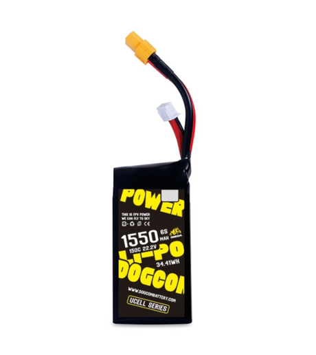 DOGCOM 1550mAh 150C 6S 22,2V UCELL-Serie mit XT60-Stecker