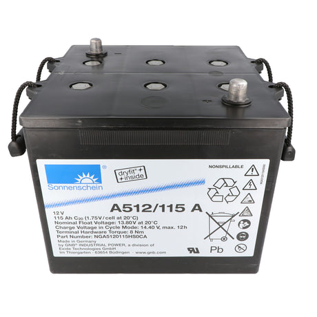 Exide Sonnenschein Dryfit A512/115 A A-Terminal Blei Akku