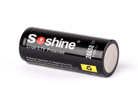 Soshine 26650 5500mAh 3,6V - 3,7V Li-Ion-Akku PCB (Button Top)