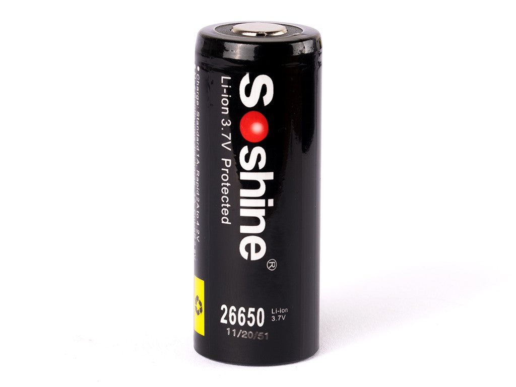 Soshine 26650 5500mAh 3,6V - 3,7V Li-Ion-Akku PCB (Button Top)