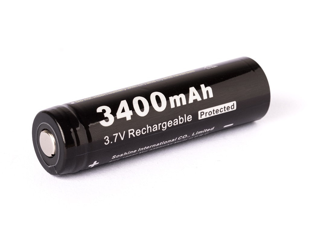 Soshine 18650 3400mAh 3,6V - 3,7V Li-Ion-Akku PCB geschützt