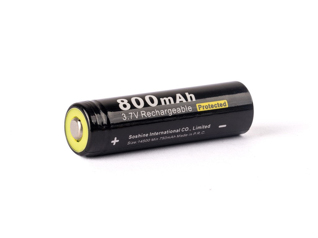 Soshine 14500/AA - 800mAh 3,6V - 3,7V Li-Ion-Akku PCB geschützt