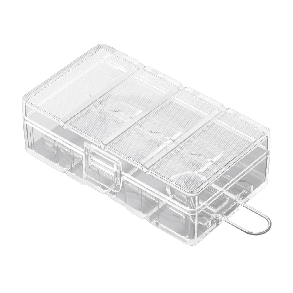 Soshine Aufbewahrungsbox für 4x CR123A/16340/17335/RCR123 transparent