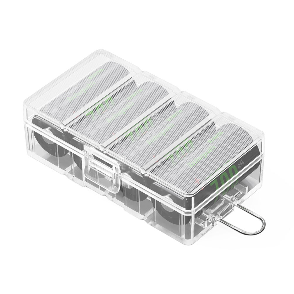 Soshine Aufbewahrungsbox für 4x CR123A/16340/17335/RCR123 transparent