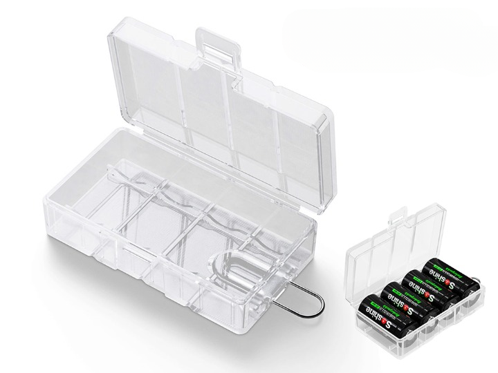 Soshine Aufbewahrungsbox für 4x CR123A/16340/17335/RCR123 transparent