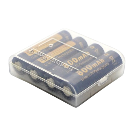 Soshine Kunststoffbox für 4x 14500 oder 4x AA transparent