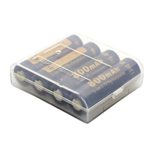 Soshine Kunststoffbox für 4x 14500 oder 4x AA transparent