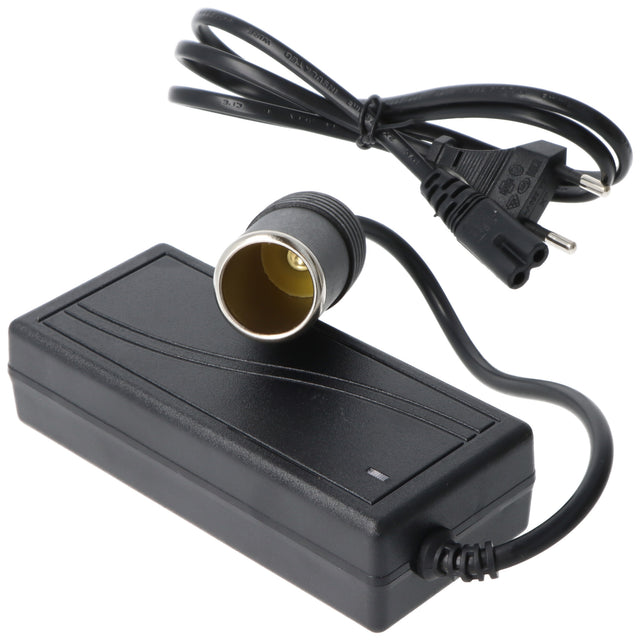 Spannungswandler passend für 12 Volt Kühlboxen, 100-240V AC auf 12V DC mit Zigarettenanzünder-Stecker