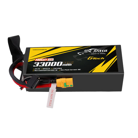 TATTU NMC Semi-Solid State 330Wh/kg 33000mAh 10C 22,2V 6S1P Lipo-Akkupack mit XT90-S-Stecker