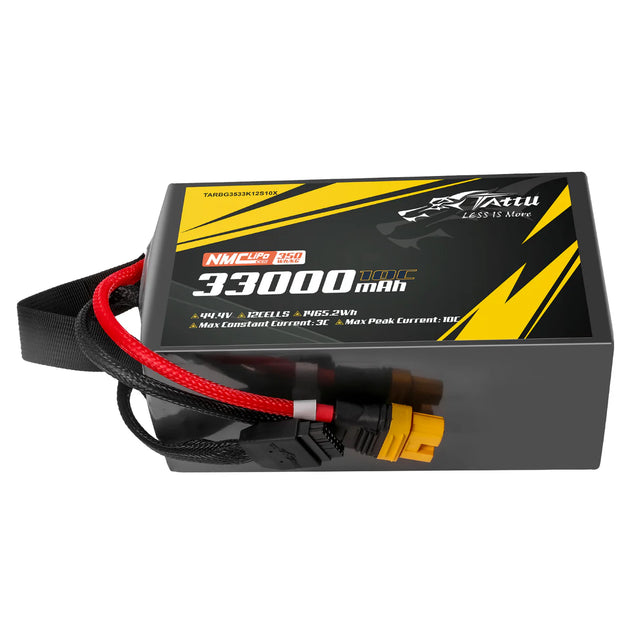 TATTU NMC Semi-Solid State 350Wh/kg 33000mAh 10C 44,4V 12S1P Lipo-Akkupack mit AS150U-F-Stecker