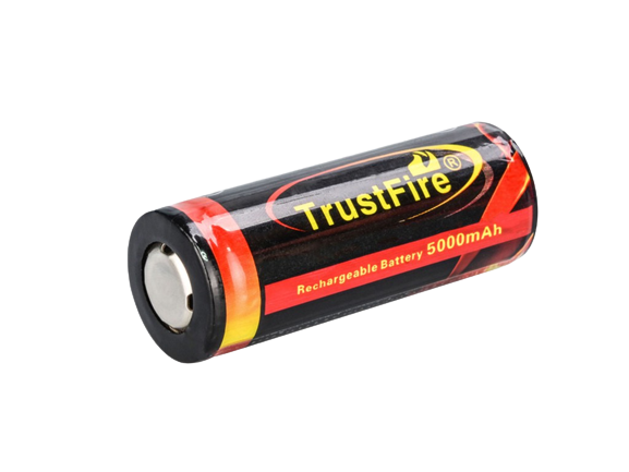 Trustfire 26650 5000mAh 3,6V - 3,7V geschützter Li-Ion-Akku