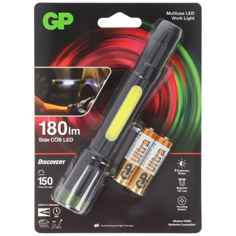 GP Batteries Taschenlampe C33 150 Lumen inklusive 2x AA 1,5V Mignon Batterien