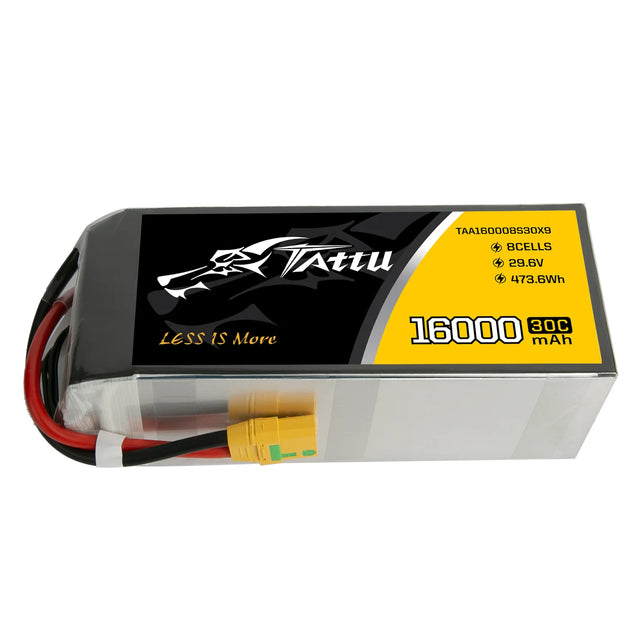 Tattu 16000mAh 29,6V 8S1P 30C 473,6Wh LiPo-Akku mit XT90-S