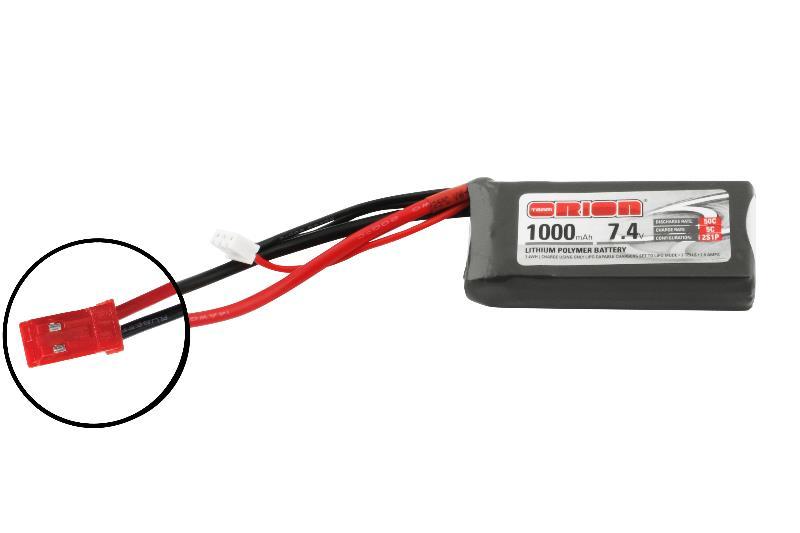 Absima Team Orion LiPo 1000mAh 2S 7.4V 50C JST