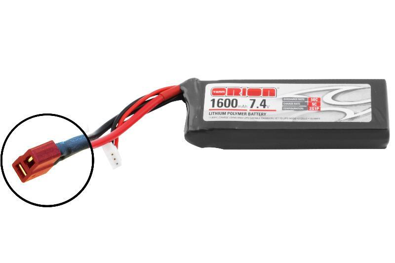 Absima Team Orion LiPo 1600 2S 7,4V 50C Deans